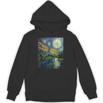Dragon-Fly Van Gogh Style Starry Night Hoodie - Monsterry