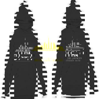 Dubai Skyline United Arab Emirates UAE Souvenir Unisex Hoodie | Mazezy