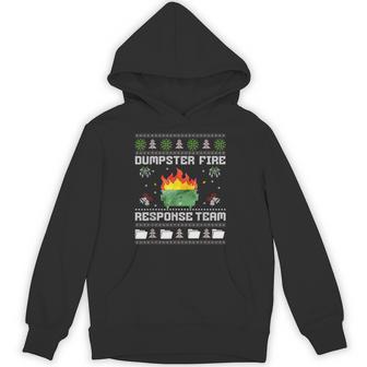 Dumpster Fire Response Team Chaos Ugly Sweater Cute Employee Unisex Hoodie - Monsterry