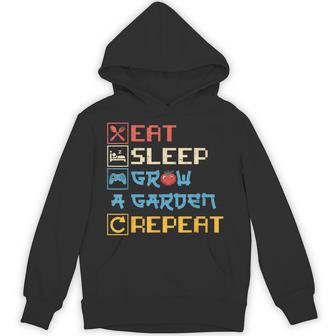 Eat Sleep Grow A Garden Repeat Gardening Lover Gaming Hoodie | Seseable UK