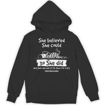 Eds Warrior She Had To Lie Down For A Bit Invisible Illness Hoodie - Thegiftio UK