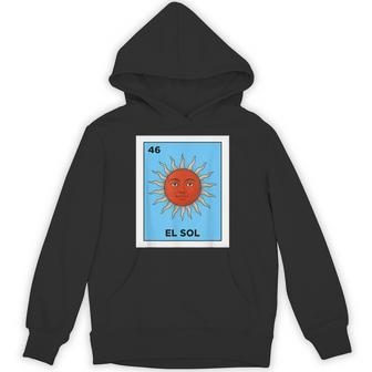 El Sol Card Mexican Lottery Sun Face Mexico Culture Hoodie - Thegiftio UK