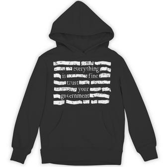 Everything Is Fine Trust Your Government Hoodie - Thegiftio UK