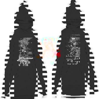 Ew People Bigfoot Christmas Tree Lights Sasquax Xmas Hoodie - Monsterry