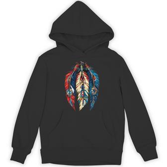 Feathers Indian Tribe Native American Feather Headdress Hoodie - Thegiftio UK