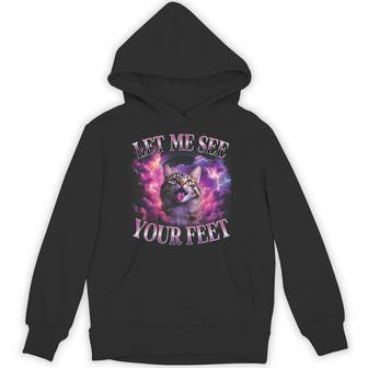 Your Feet Offensive Cat Meme Y2k Bootleg Graphic Hoodie - Thegiftio