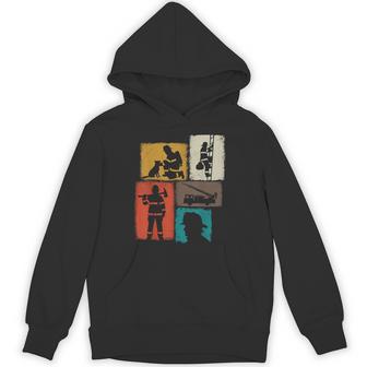Firefighter Vintage Collage Fireman Hero Hoodie - Thegiftio UK