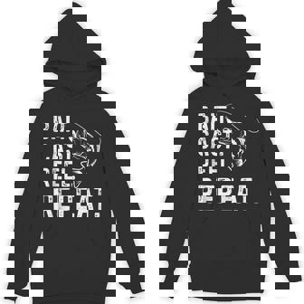 Fishing Bait Cast Reel Repeat Angling Tank Top Unisex Hoodie | Mazezy