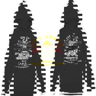 Fort Riley Kansas KS Vintage Military Base Veterans Day Tee Unisex Hoodie | Mazezy