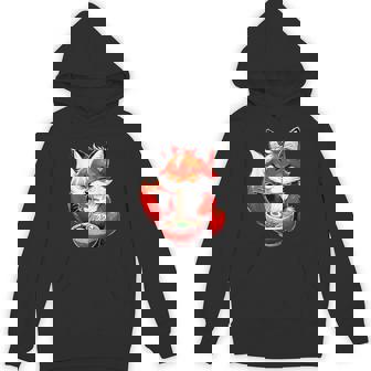 Fox Eating Ramen Noodle Animal Fox Hoodie - Thegiftio