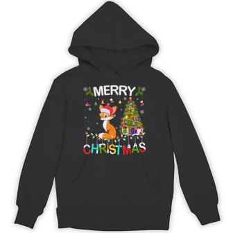 Fox Merry Christmas Foxes Lover Xmas Hoodie - Thegiftio UK