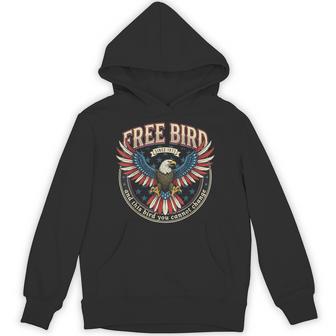 Free Bird This Bird You Cannot Change Eagle 4Th Of July Usa Hoodie | Seseable UK