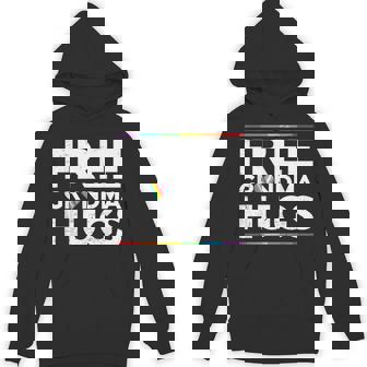 Free Grandma Hugs Support LGBT Proud Parades Rainbow Flag Unisex Hoodie | Mazezy