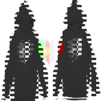 French Portuguese Pride A Vintage Cool France Portugal Flag Unisex Hoodie | Mazezy