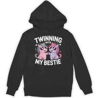 Friends Twinning With My Bestie Twins Friends Twin Matching Hoodie - Thegiftio