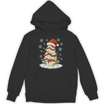 Fun Christmas Lights Wrapped On Christmas Tree Food Cake Hoodie | Seseable UK