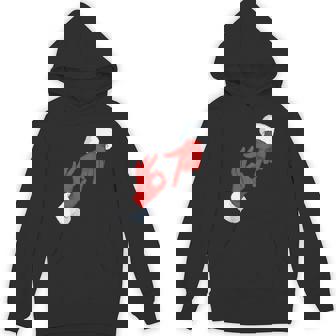 67 Meme Santa Hands Gesture Six Seven Slang Christmas Hoodie | Seseable CA