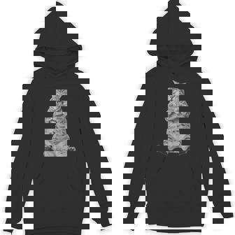 Ai ヴィンテージ チョンク 猫 食べる ハンバーガー ミーム 食べ物 ユーモア パーカー - Kawaiitshirt