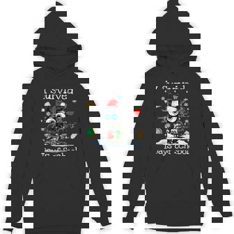 Black Cat Christmas I Survived 67 Days Of School Hoodie | Mazezy