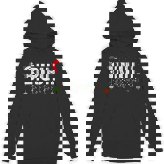 Bruh Merry Christmas Pajama Family Meme Xmas Boy Hoodie | Mazezy