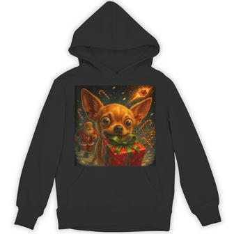 Chihuahua Christmas Selfie Chi And Santa Xmas Hoodie - Thegiftio