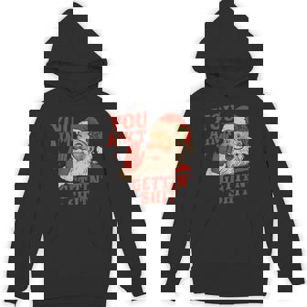 Christmas Santa You Ain't Getting Shit Adult Humor Hoodie | Seseable UK