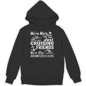 Cruise Friends Graphic Accomplices & Alibis Travel Hoodie - Thegiftio