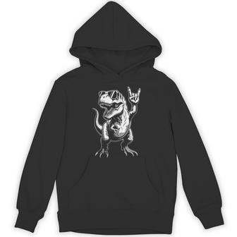 Dinosaur Rock Music T-Rex Tyrannosaurus Rex Children Hoodie | Seseable UK