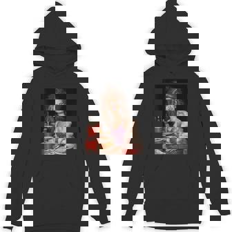 Distressed Party Doll Face Meme Hoodie | Seseable UK