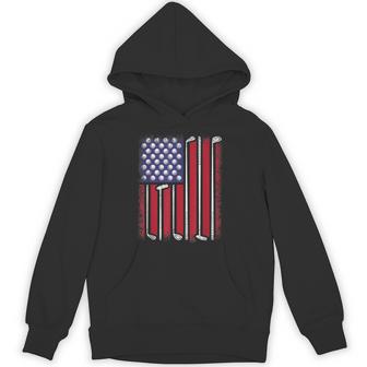Golf American Flag Golf Player Vintage Golfer Boys Hoodie - Thegiftio UK