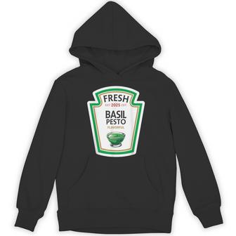 Funny Halloween Shirt 2025 Green Fresh Basil Pesto DIY Unisex Hoodie | Mazezy