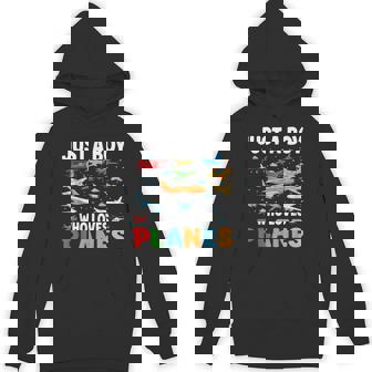 Just A Boy Who Loves Planes Airplane Aircraft Loves Hoodie | Seseable FR