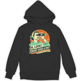 Retro Female Oh Look No One Gives A Shit Hoodie - Thegiftio UK