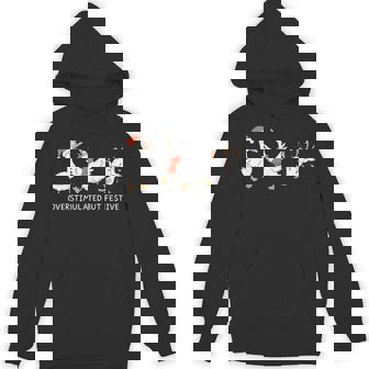 Santa Goose Overstimulated But Festive Xmas Lights Hoodie | Mazezy