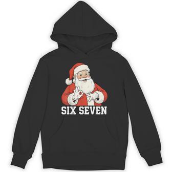 Santa Says Six Seven 6 7 Christmas Vintage Holiday Hoodie - Thegiftio UK