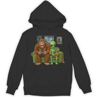 Sasquatch Bigfoot Alien Video Games Boys Gaming Hoodie - Thegiftio UK