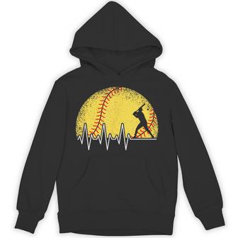 Softball Heartbeat Softball Player Boys Hoodie - Thegiftio UK