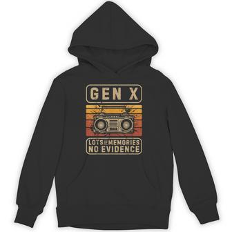 Gen X Lots Of Memories No Evidence Generation X Redio Hoodie - Thegiftio UK