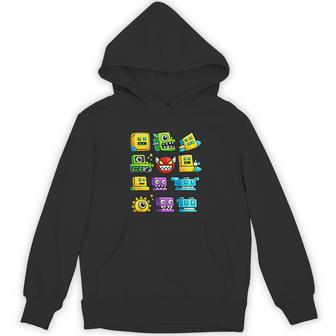 Geometry Society Geometry Dashs Style Gaming Geometry Hoodie - Monsterry