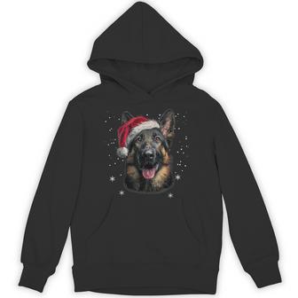 German Shepherd Christmas Santa Hat Dog Xmas Hoodie - Thegiftio UK