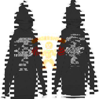Gingershred Bodybuilder Gingerbread Man Weightlifting Hoodie | Mazezy