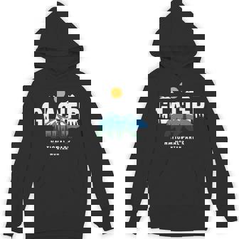 Glacier National Park Montana USA Retro Vintage Nature Unisex Hoodie | Mazezy