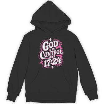 God Is In Control Survivor Breast Cancer Awareness Hoodie - Monsterry