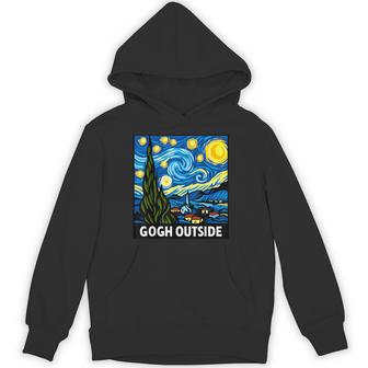 Gogh Outside Starry Starry Night Vincent Van Gogh Hoodie - Thegiftio