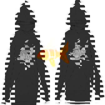 Goldfish With Shark Fin Cartoon Hoodie - Thegiftio