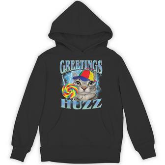 Greetings Huzz Lollipop Cat Meme Hoodie - Thegiftio UK