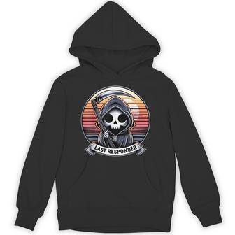 Grim Reaper Dark Meme Mortician Last Responder Vintage Hoodie - Thegiftio UK