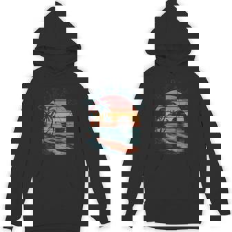 Gulf Of Mexico Sunset Retro Beach Paradise Graphic Unisex Hoodie | Mazezy
