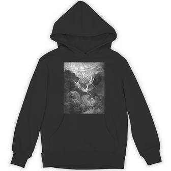 Gustave Dore Archangel Michael And Angels Fighting Dragon Hoodie - Thegiftio UK