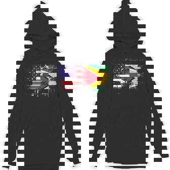 Guyana & USA Together Half American Half Guyanese Tank Top Unisex Hoodie | Mazezy